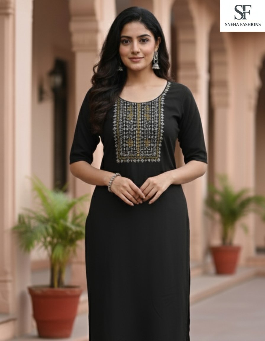 Stylish Festival Wear Embroidered Kurti