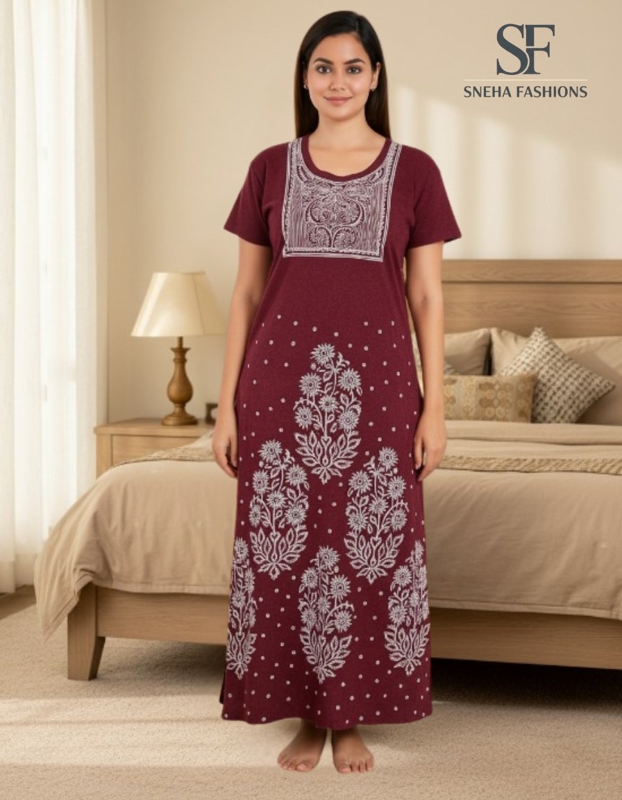 Stylish Full Length Cotton Nightwear