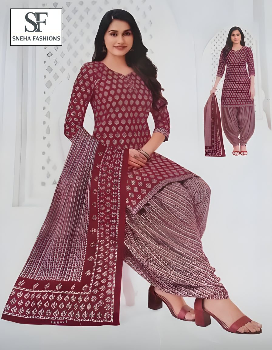Women's Ethnic Printed Kurta Patiala & Dupatta Set