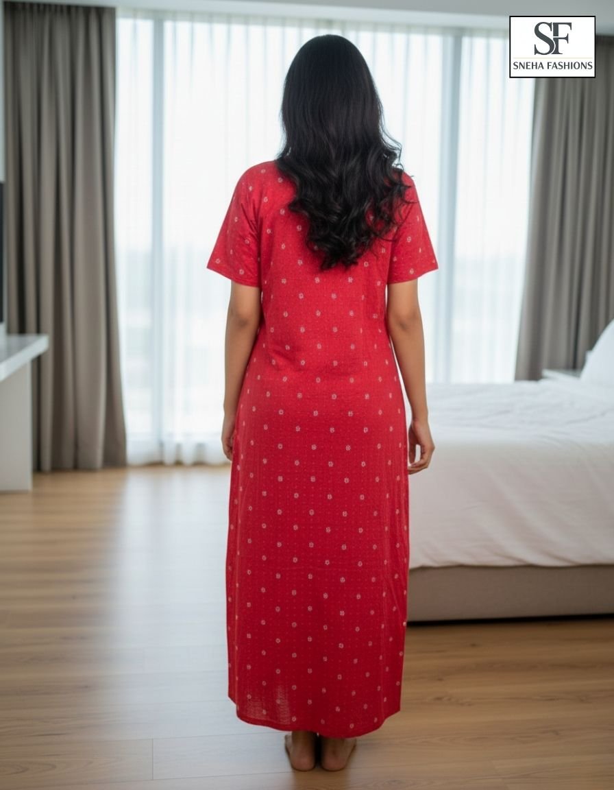 Red Ethnic Nighty (4)